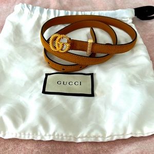 Gucci Caramel Suede GG Belt 80/32